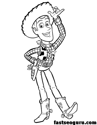 Printable Toy story 3 coloring pages Woody 